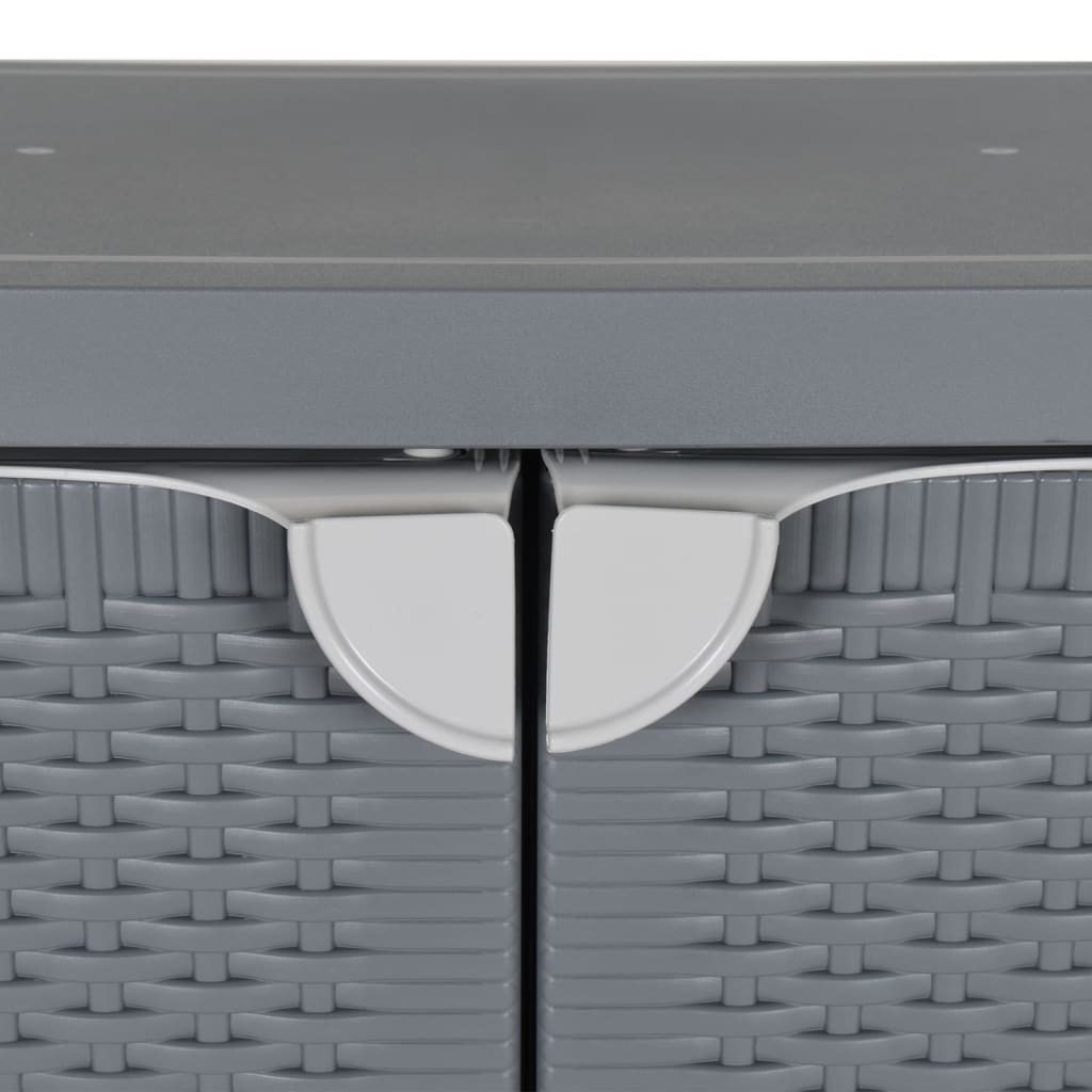 Vidaxl Gartenschrank, Grau, 65X45X88 Cm, Rattan Pp
