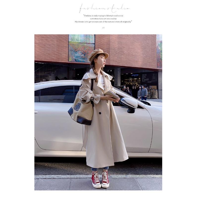 

Новый французский романтический фиолетовый двубортный плащ для женщин на осень, свободное стройнящее пальто средней длины со шнуровкой XL