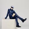 New Jujutsu Kaisen Anime Figure Sitting Satoru Gojo Figure Collection Model PVC Action Figures Anime Decoration Toys Gifts