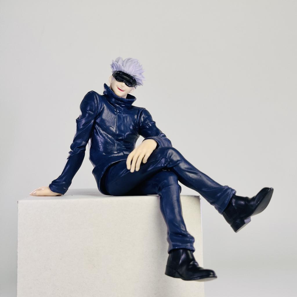 New Jujutsu Kaisen Anime Figure Sitting Satoru Gojo Figure Collection Model PVC Action Figures Anime Decoration Toys Gifts