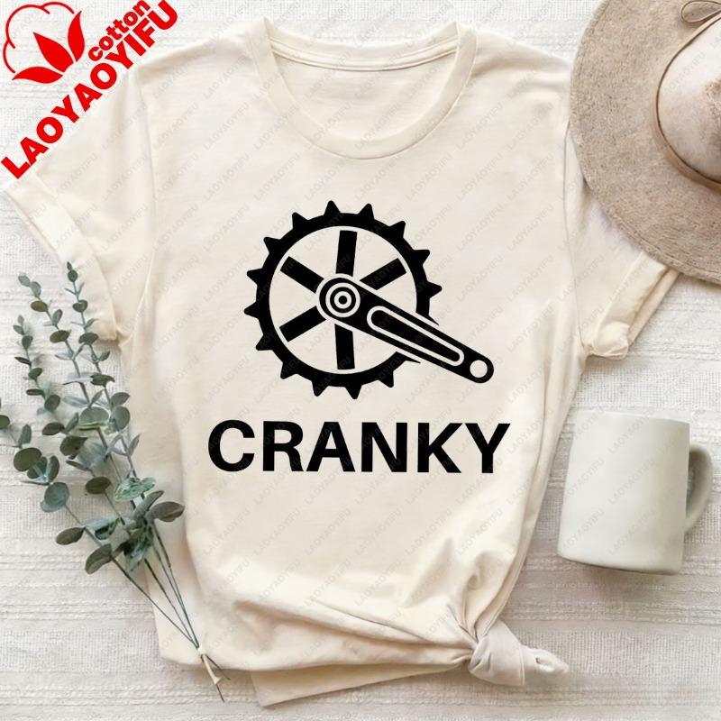 

Cranky Tshirt Funny Bike Shirt Cycling Adult Humor Sassy Tee Bike Lover Gift Cyclist Clothes Heavy Cotton Streetwear Tee Tops S