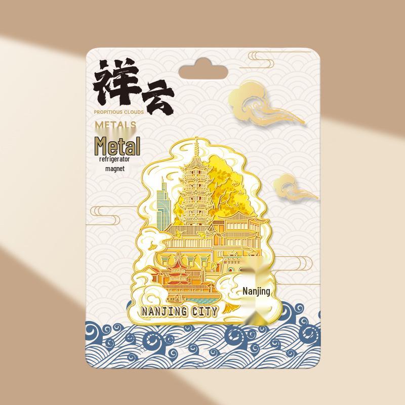 Magnetic Metal Refrigerator Magnets: City-Themed Cultural Souvenirs and Creative Tourist Gifts