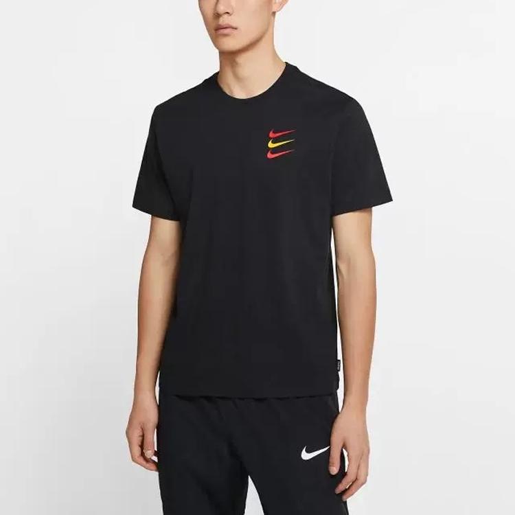 Nike T Shirts Men's Black Crew Neck Moderate Straight Fit DJ4392-010