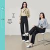 ESE-Y Women's High-Waist Straight-Leg Tailored Trousers