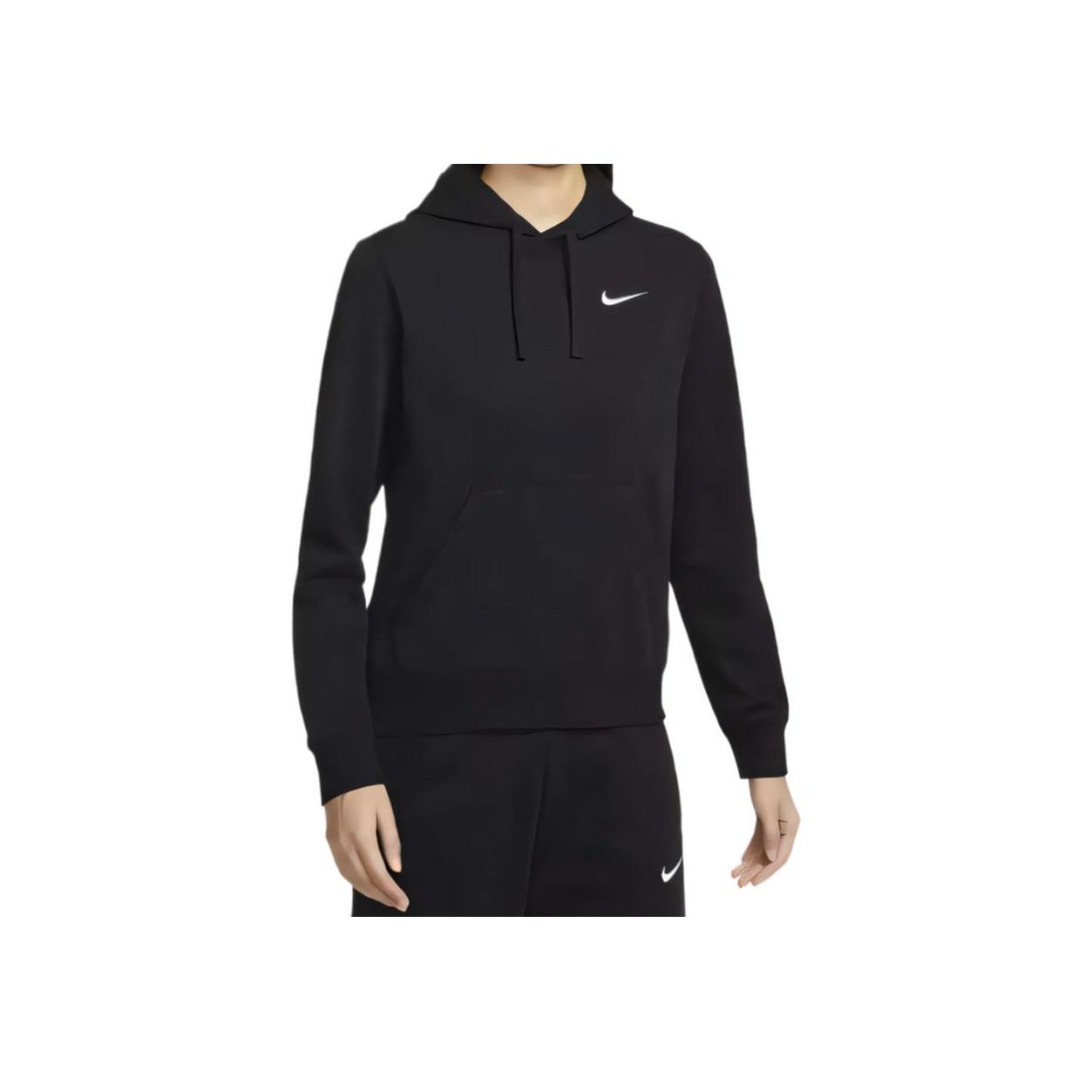 

Nike Командный клуб Удобный Однотонный Логотип Простой Худи Толстовка с Длинным Рукавом Женская толстовка Черный IB8897-010 XS