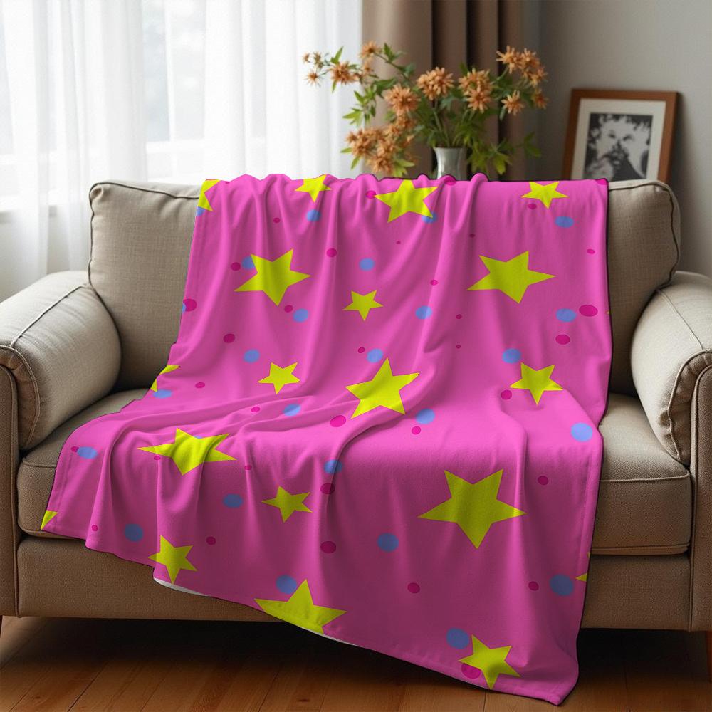 Pink Skull Black Cartoon Anime Print Flannel Blanket Soft Warm Throw for Kids Bedroom Sofa Christmas Office Car