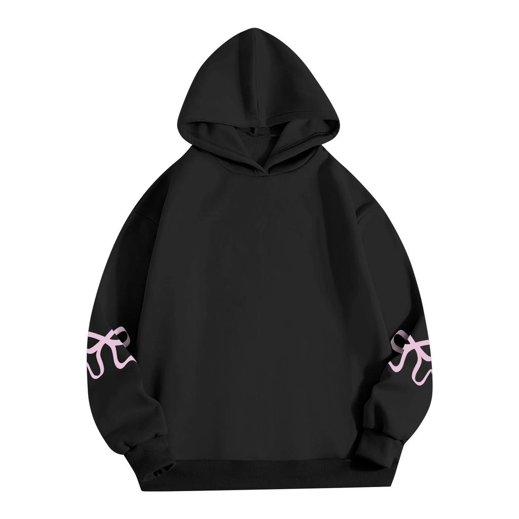 Women's Fashion Women's Lightweight Long Sleeve Pullover With Pockets Preppy Graphic Hoodie