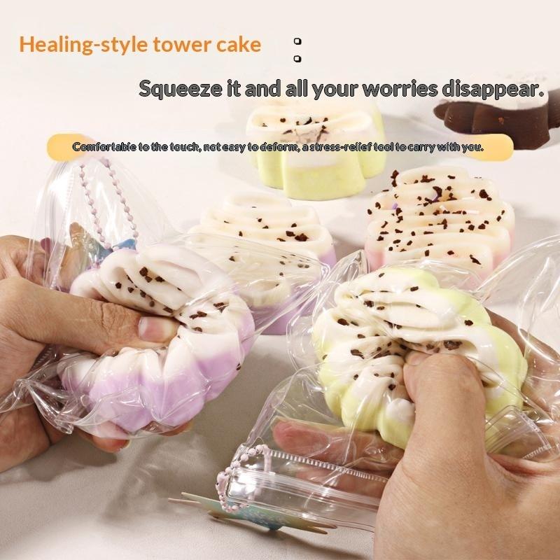 Cake Pinch Toys Simulation Cake Fidget Toys Soft Slow-Rebound Muddy Texture Adults Fun Stress Relief Relax Toy