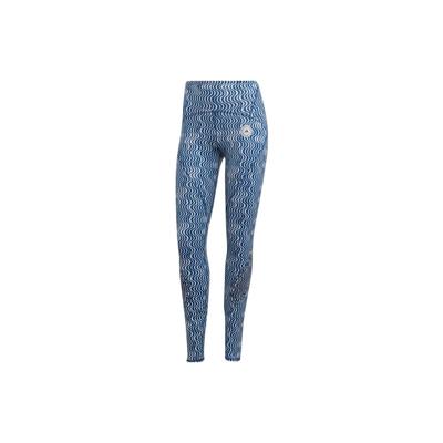 All Over Logo Print Leggings Women Leggings Blue White HG6865