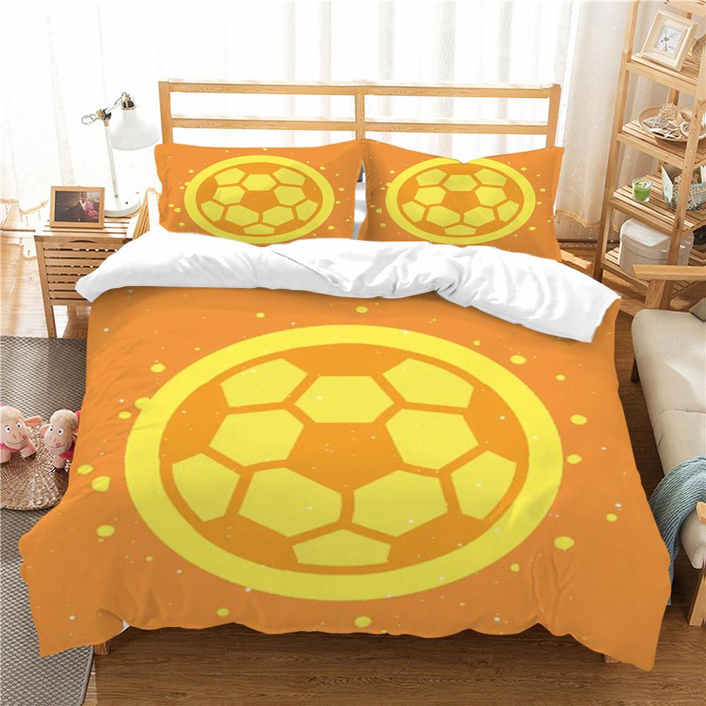 Heißer Verkauf 3D Fußball Druck Bettbezug-set Mode Bettwäsche Set Kinder Bettwäsche Anzug Einzel Größe Doppel Größe Schlafzimmer Dekor