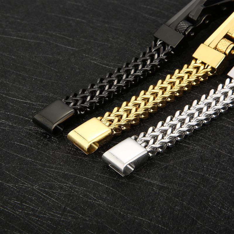 Men's Stylish Titanium Steel Dragon Bone Chain Bracelet