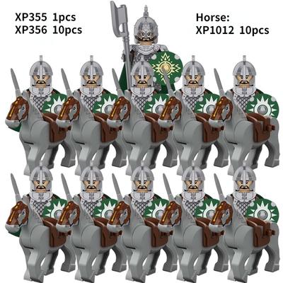 KT1046 SET 10ks/Koruit Středověcí rytíři rohan Uruk-hai Elfové Gondorský válečník Trpaslík Stavební kostka Hračky