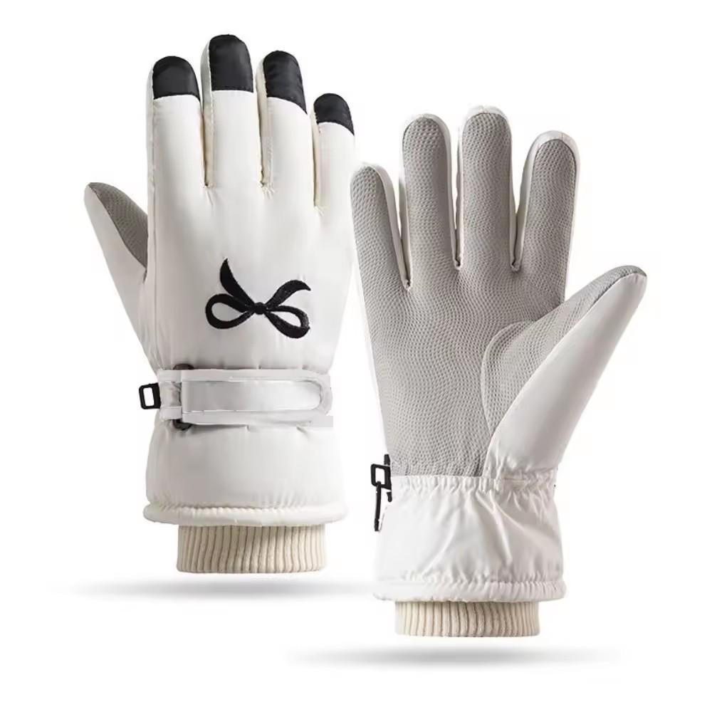 Winter Warm Thick Silicone Non Slip Gloves for Women Touchscreen Full Finger Camping Cycling Gloves Waterproof Thick Warm Gloves