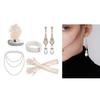 1920s Flapper Cosplay Accessories Feathered Headband Necklace Earring Gloves Bracelets for Women Prom Wedding Masquerade