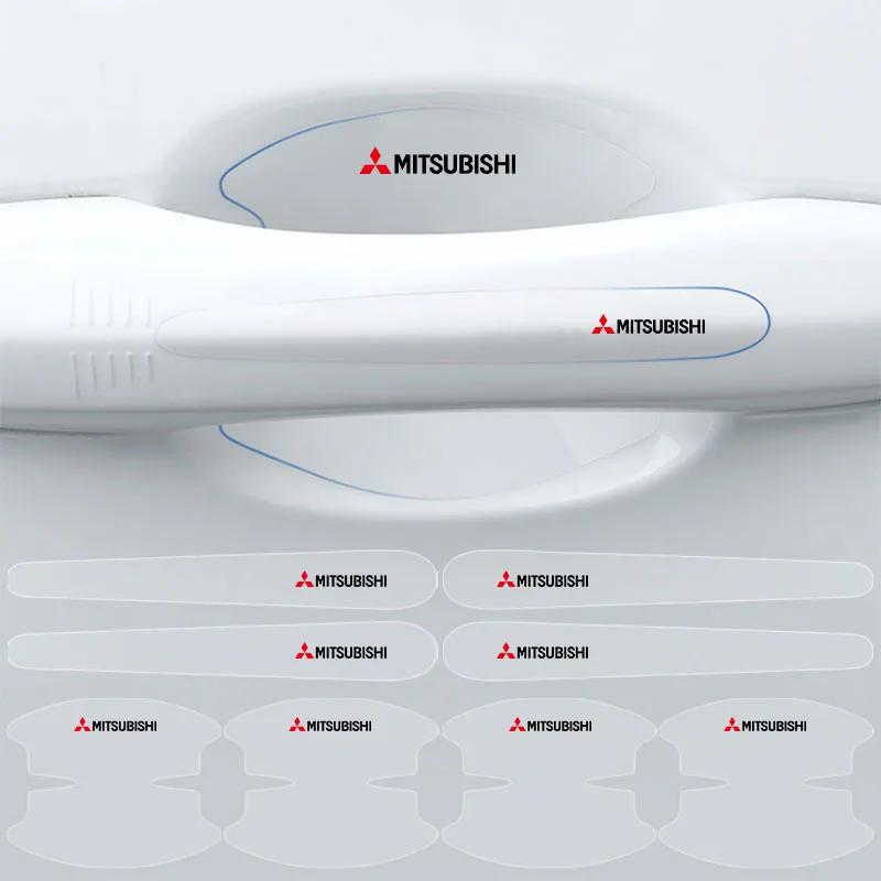 2025 Transparente Auto-Türgriff-Schalen-Zieraufkleber für Mitsubishi Outlander Lancer 10 9 ASX RALLIART Eclipse L200 Pajero