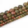 8mm přírodní květina zelené kameny volné kulaté křemenné korálky pro výrobu šperků DIY náramek náhrdelník náušnice