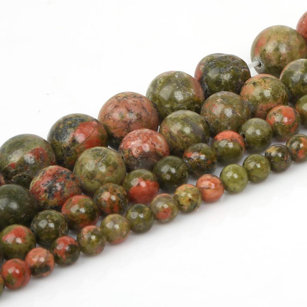 8mm přírodní květina zelené kameny volné kulaté křemenné korálky pro výrobu šperků DIY náramek náhrdelník náušnice