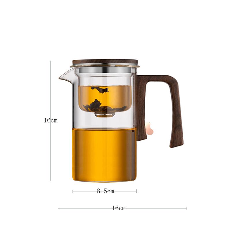 High-grade Home Tea Pot One Click Tea Water Separation Stainless Steel Tea Strainer Glass Teapot Filter Kettle For Office