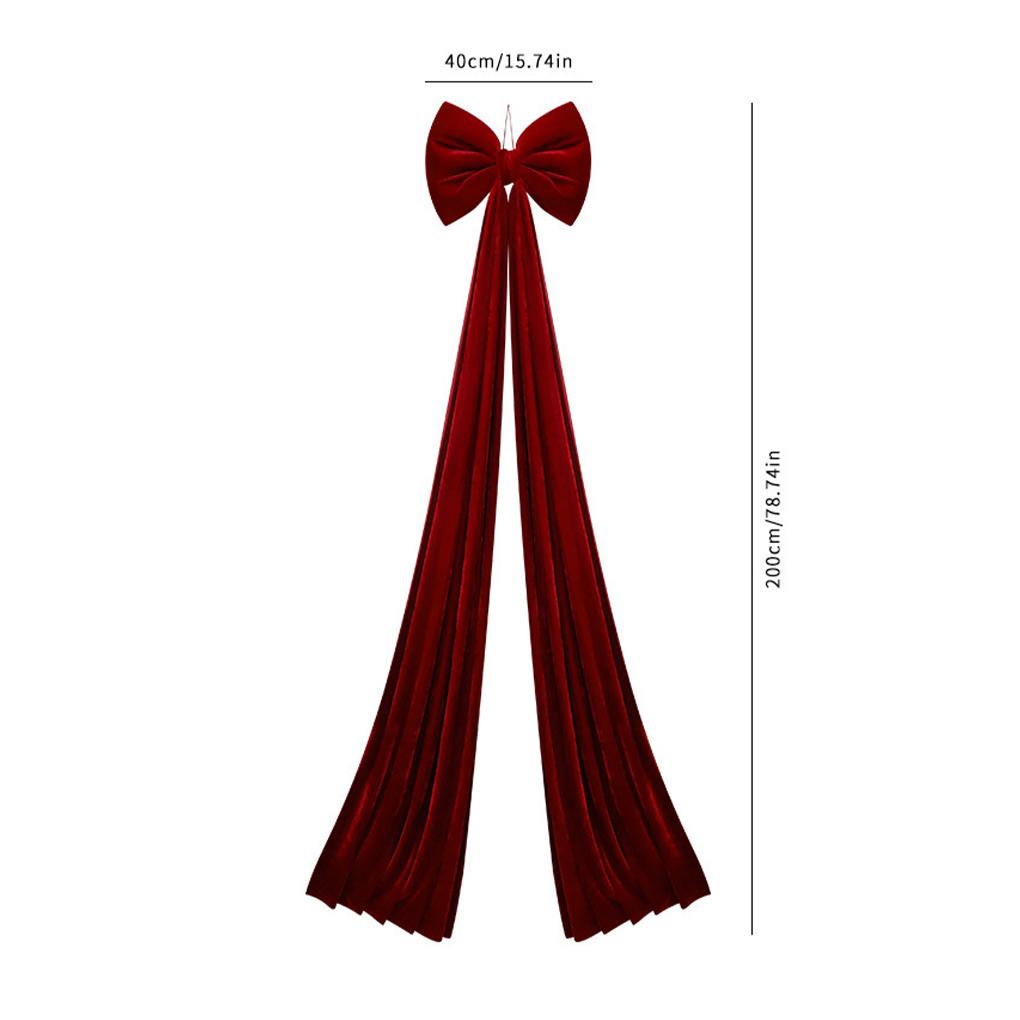 1PC Large Velvet Christmas Bow Christmas Tree Decoration DIY Craft Party Supplies Red Christmas Decoration Home Decor New Year