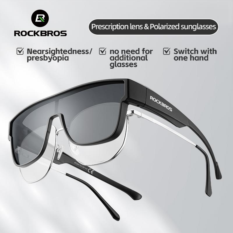 ROCKBROS Cycling Dual Wear Glasses UV400 Sunscreen Polarized Glasses Fishing Hiking Men Women Outdoor Sports Sunglasses Eyewear2