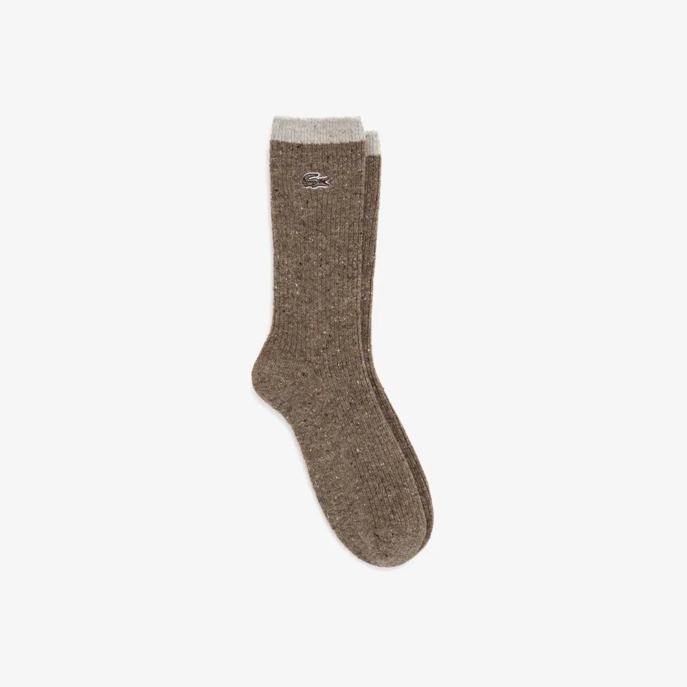 Women s Wool Blend Nep Contrast Socks RA224E-55N-DPC Royal Blue (C4X)