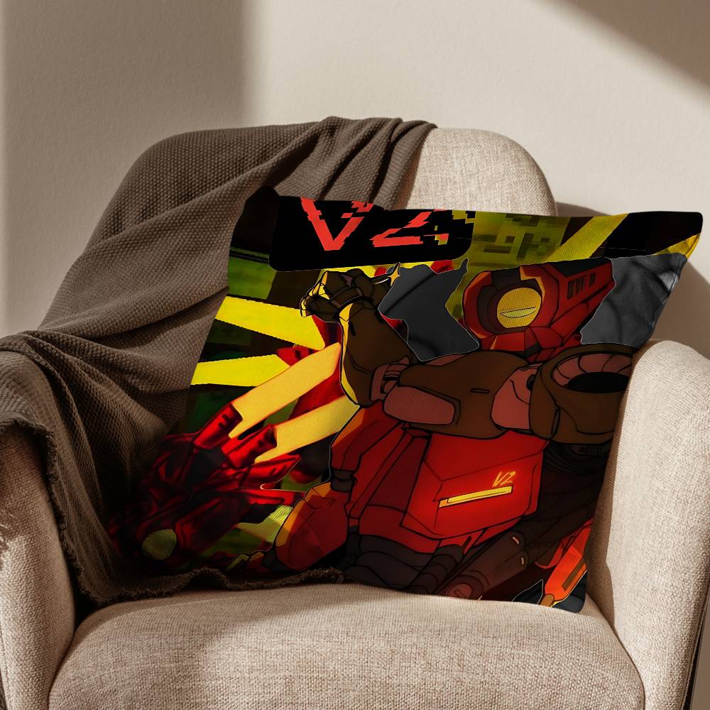 Game ULTRAKILL Layer Fraud Pillow Case Square DoubleSided Printing Short Plush Sofa Cushion Cover Bedroom Bedside Pillow