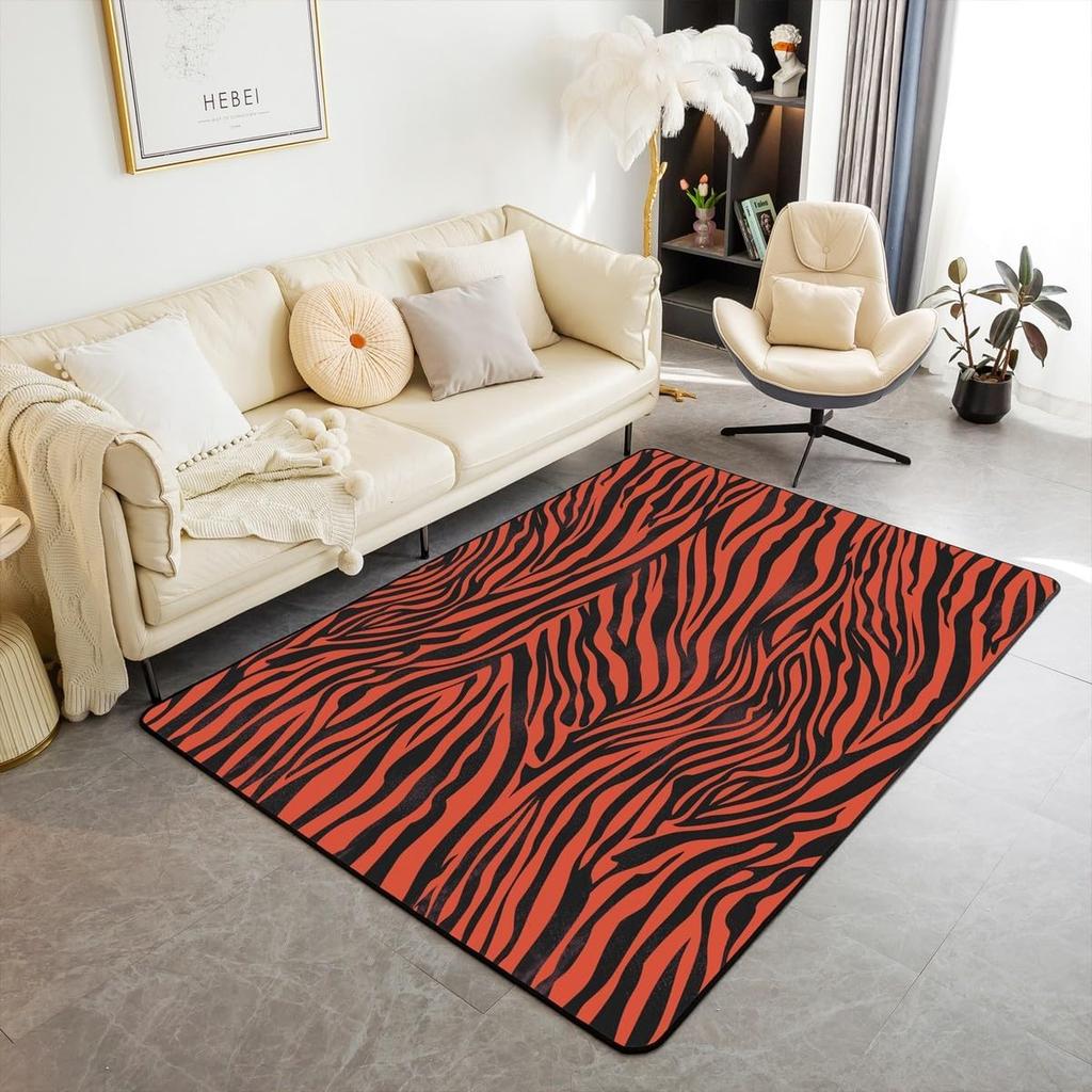 Kids Leopard Decor Carpet Area Rug Cute Pink Love Heart Living Room Rugs for Bedroom for Boys Girls Teens Modern Cheetah Indoor