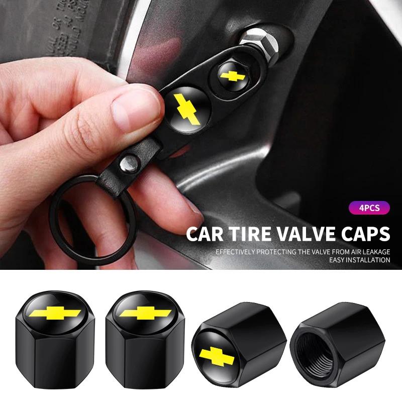 Car Keychain Keyring Tire Valve Cap Car Styling Accessories For Chevrolet Spark Captiva Cruze Malibu Equinox Trax Camaro Blazer