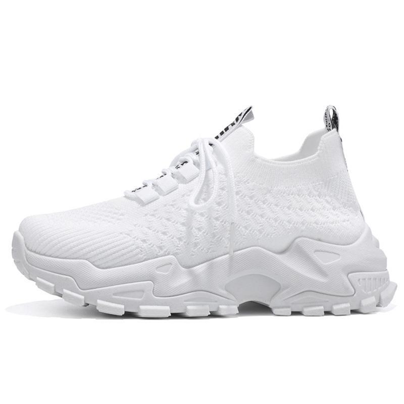 мода 2024 Модные кроссовки Женские на шнуровке Массивные кроссовки Однотонные туфли — фото 8