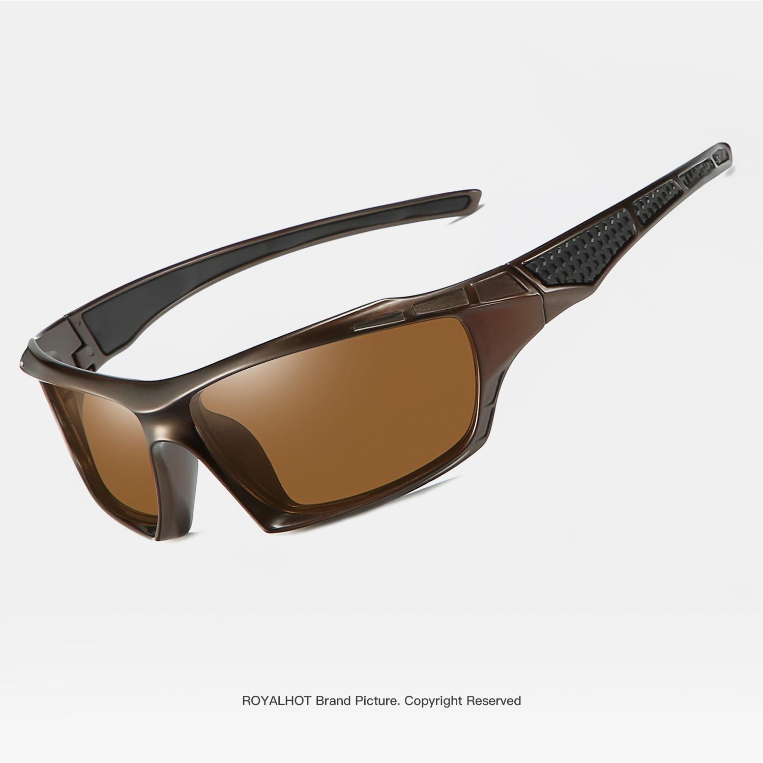 RoyalHot унисекс поляризационные новые спортивные солнцезащитные очки в стиле ретро — фото 14