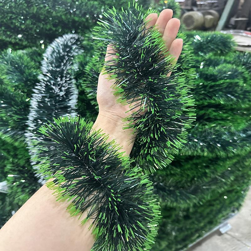 Christmas Garland Home Party Wall Door Decor Xmas Tree Ornaments Tinsel Strips With Bowknot Party