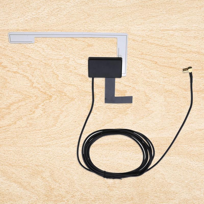 Digital Radio Antenna with SMB Adapter Window Roof Windshield Antenna DC 5V DAB + Antenna Hidden Adhesive for Auto ATV Car Truck