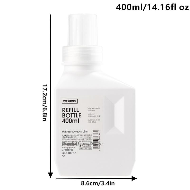 

400/600/1000 Ml Large Capacity Household Softener Laundry Detergent Bottles Storage Container Shampoo Shower Detergent Dispenser 400ml білий
