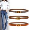 Fashion Sweater Dress Thin Belt for Women Retro Korean Style Thin Belt for Women Zipper Jeans Belt