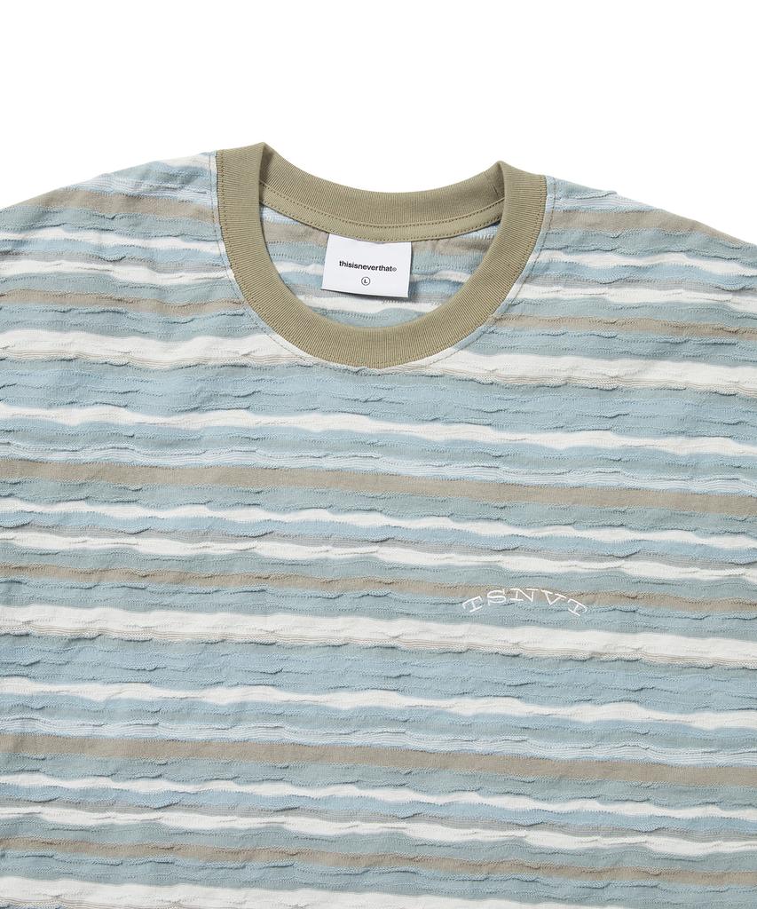 THISISNEVERTHAT Wave Jacquard Tee Soft Blue