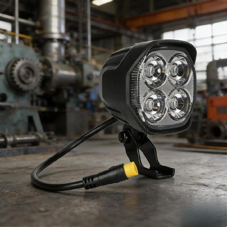 Electric Scooter LED Front Light Replacement With Builtin Loud Horn For Nighttime And Urban Commuting