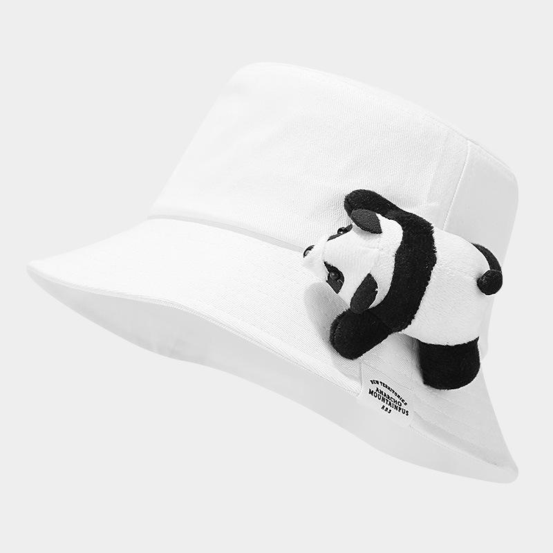 Cartoon cute panda bucket hat ins designer niche basin hat Korean version of college style couple hat