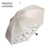 Paradise Umbrella Fresh Three Foldable Umbrella Dual-Use Portable Women's Vinyl UV-Proof Parasol Sun Umbrella