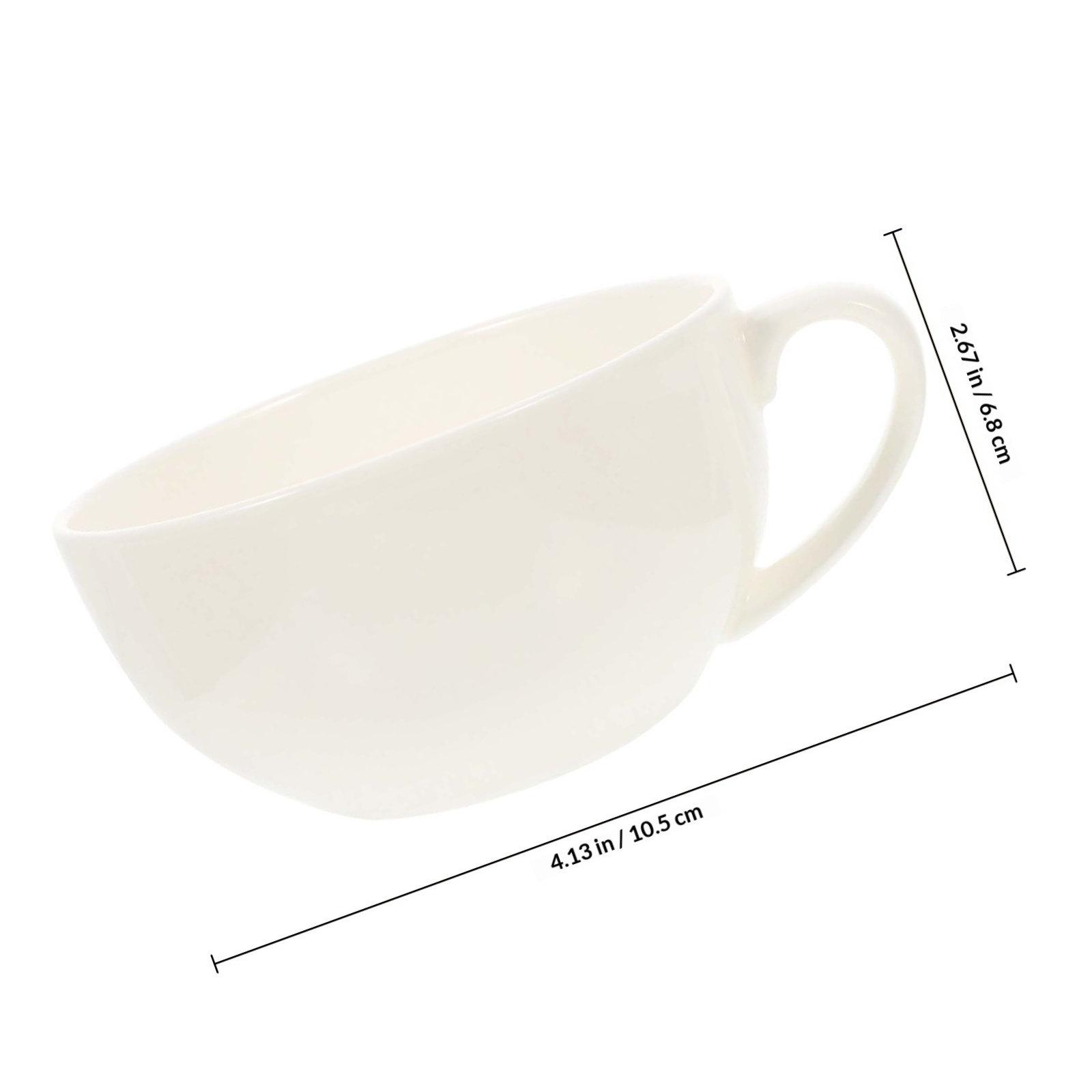 

Large Capacity Ceramic Breakfast Cup Multi Function Oatmeal Bowl with Handle Microwave Safe Portable Yogurt Cup Household Food other