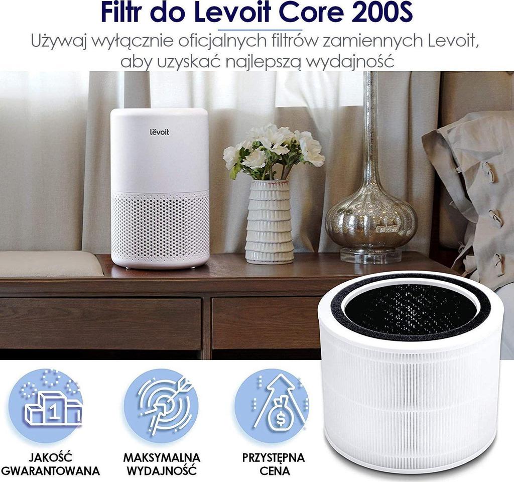 Levoit Core 200S Air Purifier HEPA Filter White