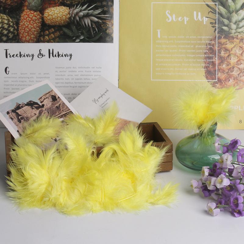 50Pcsdy Color Bamboo Tube Feather Turkey Feather Jewelry Accessories Crafts Pet Toys Decorative Materials