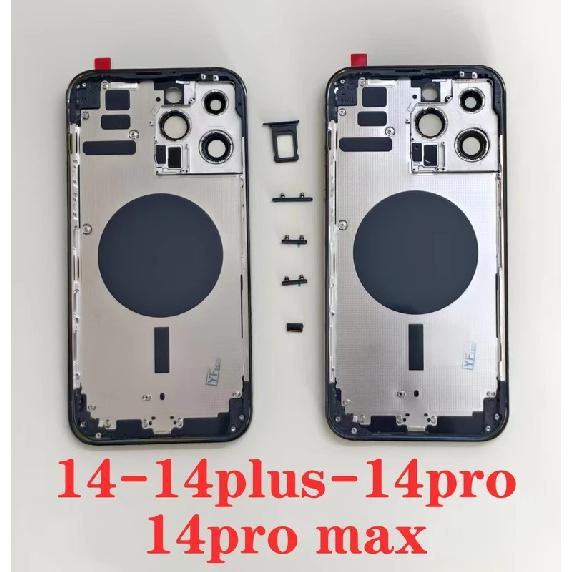

Rear Housing Assembly For iPhone 14 Pro Max 14 Plus 14 Pro With Battery Back Cover+Middle Chassis Frame+SIM Tray+Side Key Parts 14 plus червоний