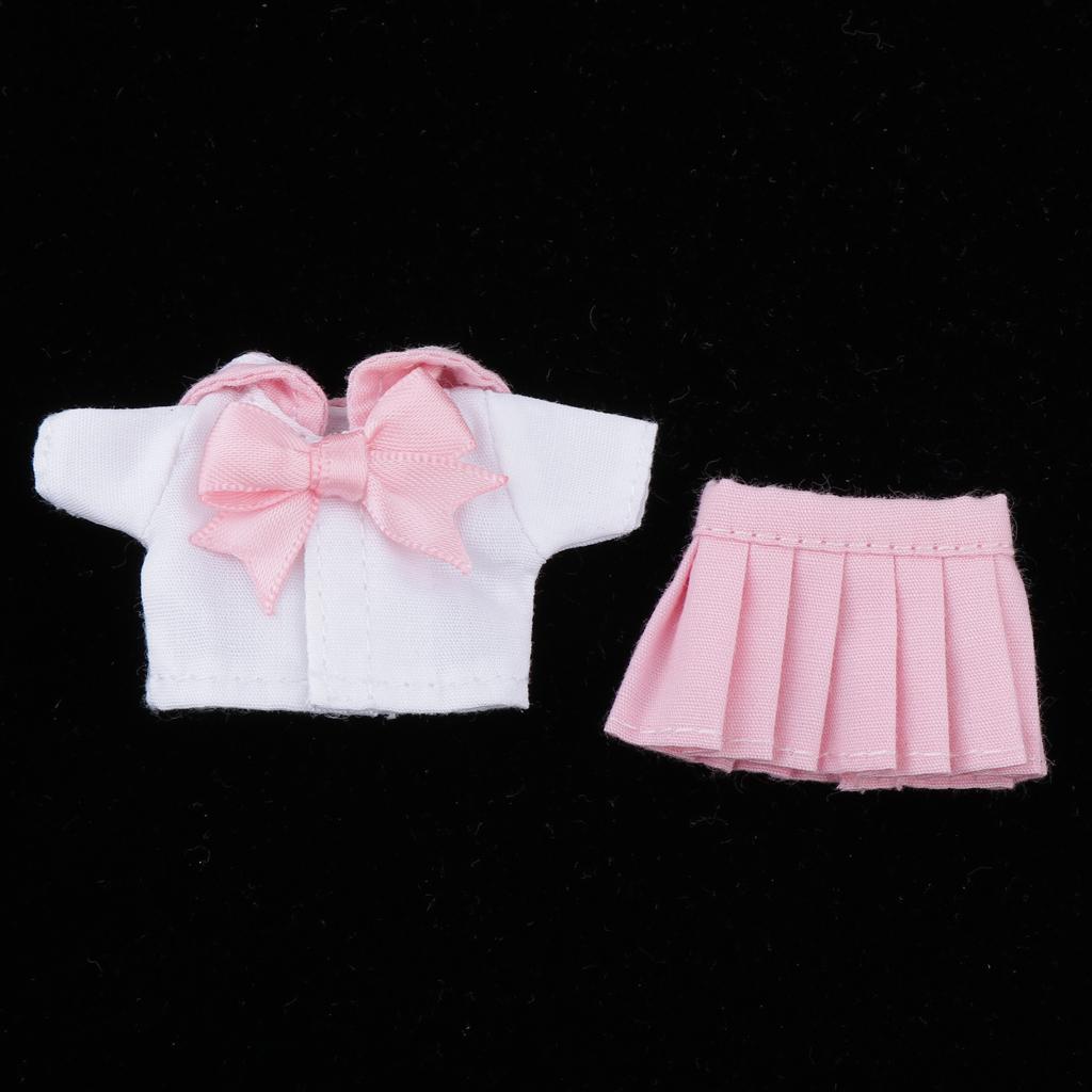 Lovely Doll School Uniform Skirt for Obitsu11 Doll Party Casual Outfits