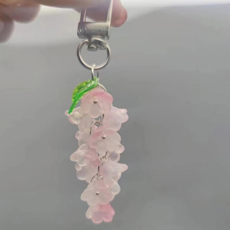 Handmade Convallaria Phone Chain Sweet and Delicate Pendant Phone Straps Lanyard Phone Hangings Decoration Key Chain