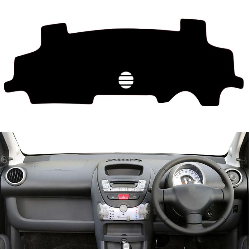 Car Dashboard Cover Dash Mat For Peugeot 107 Citroen C1 Toyota Aygo 2005-2014 Dashmat Center Console Carpet Cushion Auto Styling