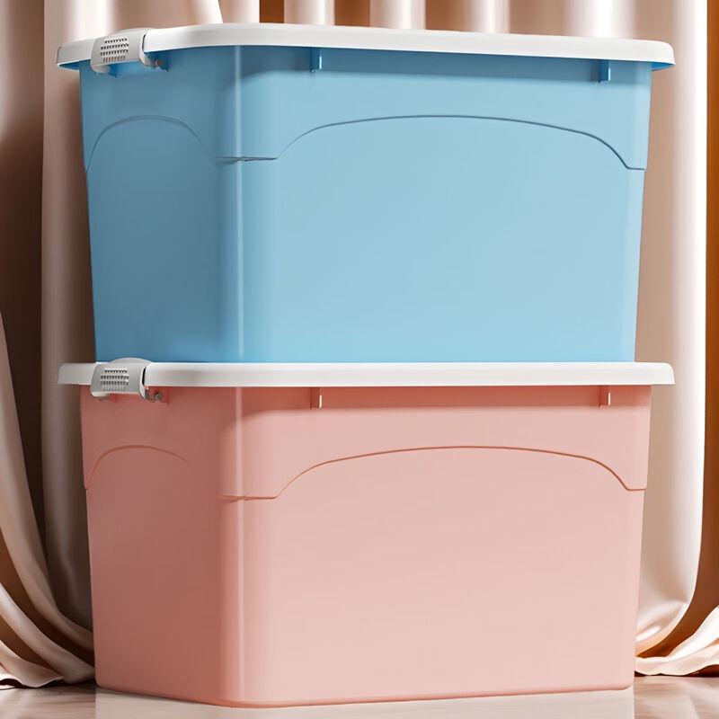 Plastic Storage Boxes with Handles (3-Pack)