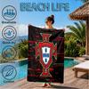 Asciugamano da Spiaggia Emblema Nazionale del Portogallo, Asciugatura Rapida, Facile da Curare, Adatto Sia per il Fitness che per le Vacanze al Mare, Essenziale per lo Sport