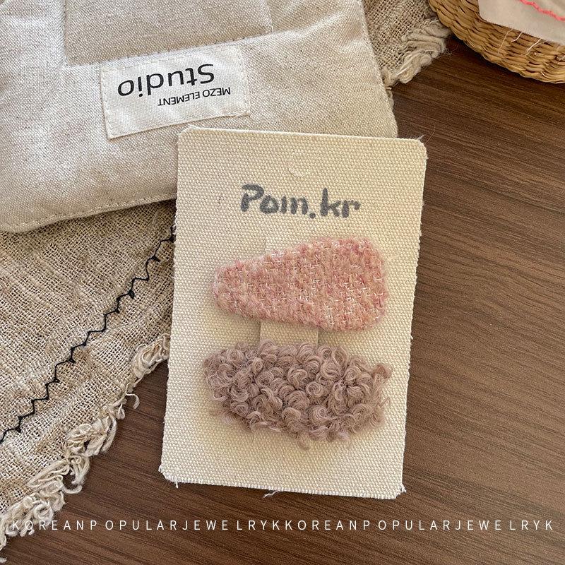 Korean Style Floral Fabric Hair Clip - Autumn/Winter