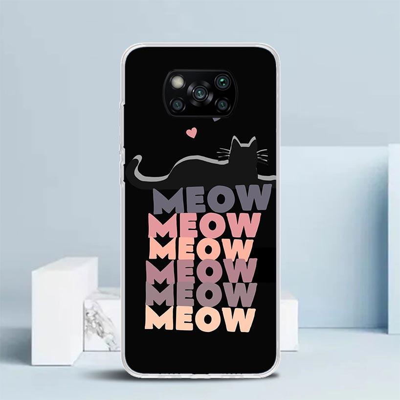 

Anime Cute Black Cat Meow Phone Case For Xiaomi Poco F7 Ultra X5 X6 X7 Pro M7 Redmi 15C 15 13C 13 12C 12 10C 10 10A 9 9C 9A 9T C Xiaomi Poco F7 Ultra