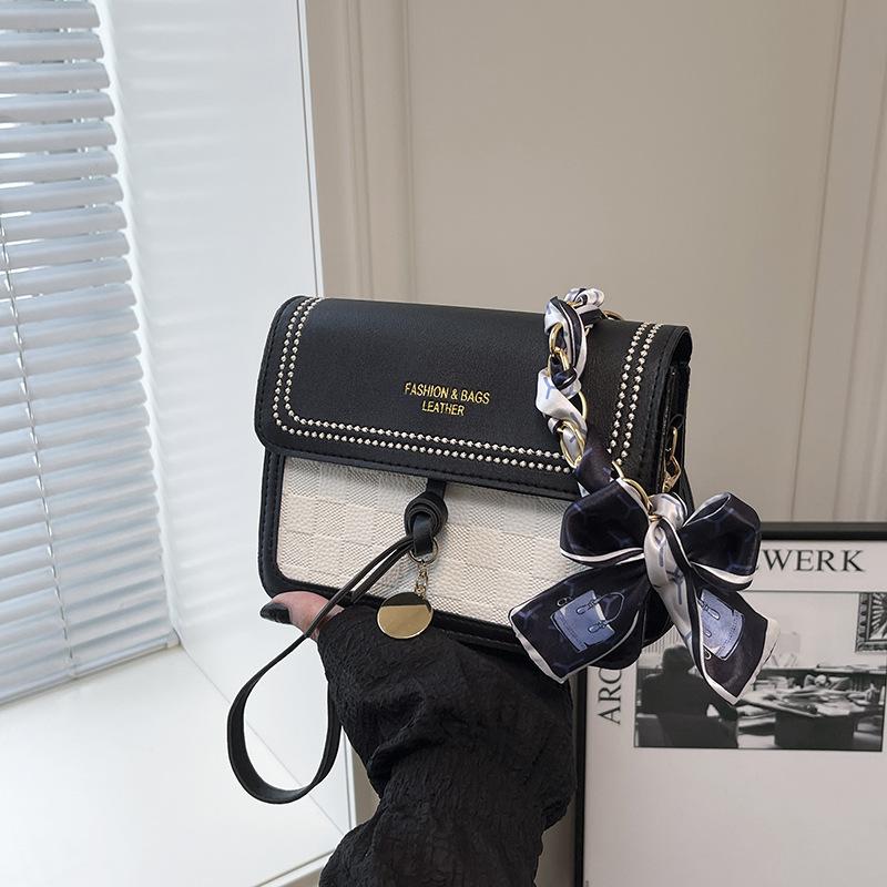 Popular Fresh and Sweet Small Square Bag Women's Autumn Trendy Fashion Women's Bag Foreign Style Shoulder Messenger Women's Bag